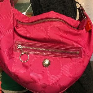 Pink Coach Hobo Bag